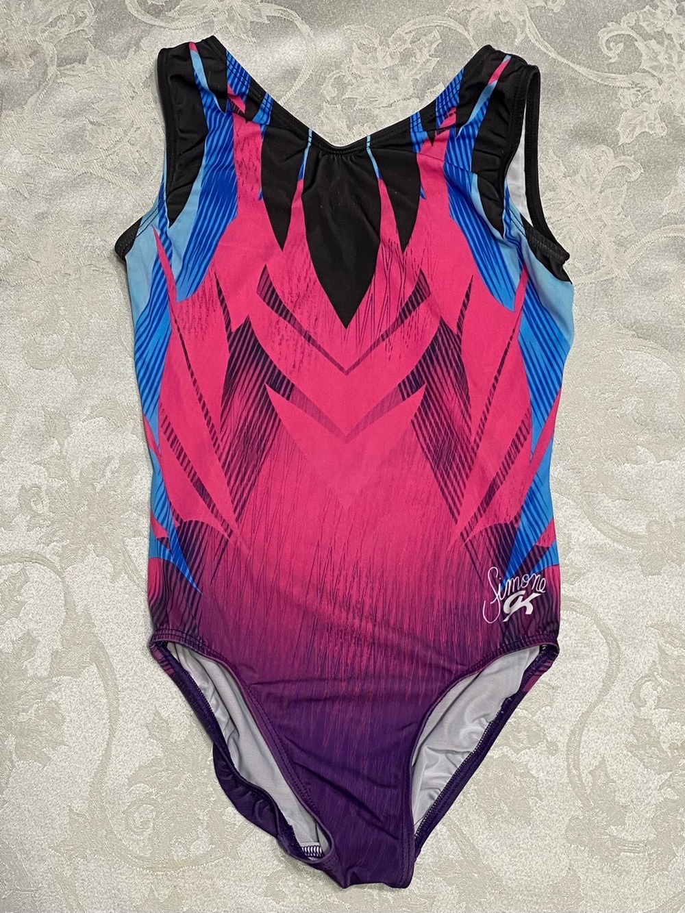 GK Elite Simone Biles Gymnastics Leotard “On Point” AS Adult Small